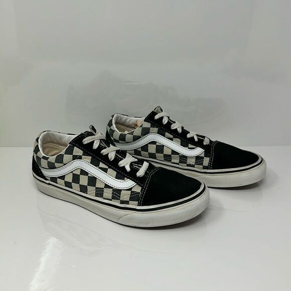 Vans "Primary Check Old Skool" Sneakers (Black/White) Unisex Checkerboard Shoes - Picture 1 of 6
